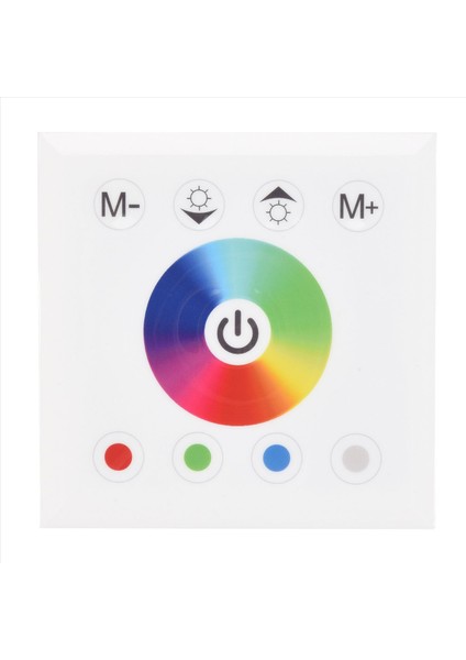 DC12V-24V Rgb / Rgbw Duvara Monte Dokunmatik Panel Kontrolör Cam Panel Dimmer Anahtar Denetleyicisi LED Şeritler Için Beyaz (Yurt Dışından)