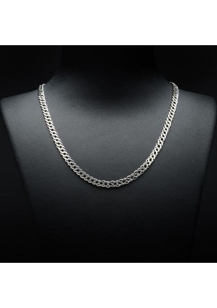 80 Mikron Rodyum Rambo Gümüş Zincir