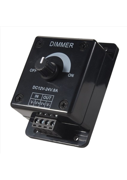 Siyah LED Dimmer Switch Dc 12V 24V 8A Ayarlanabilir Parlaklık Lamba Silini Şerit Sürücüsü Tek Renkli Işık Güç Kaynağı Denetleyicisi (Yurt Dışından) fiyatları