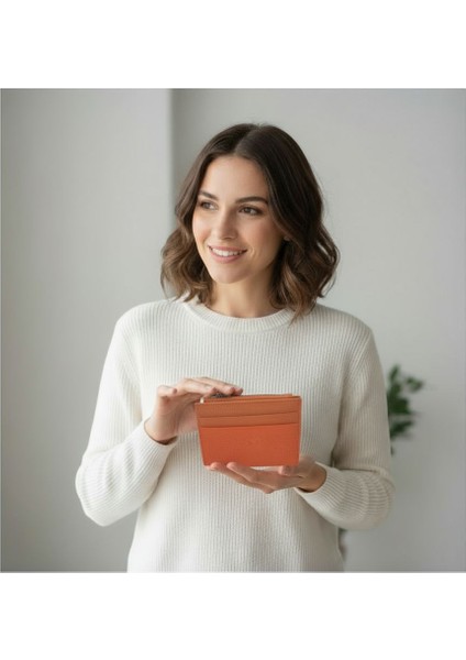 Turuncu Mıknatıslı Fermuarlı Kartlık Bölmeli Cüzdan fiyatları