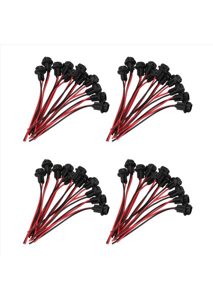40X T10 W5W 168 194 Lamba Tutucu Soket Cam Base Lamba Soketi Dıy Siyah (Yurt Dışından)