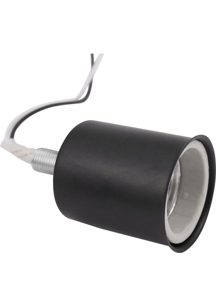 4x E27 Seramik Vidalı Taban Yuvarlak LED Ampul Lamba Soket Tutucu Adaptörü Metal Lamba Tutucu Telli Siyah (Yurt Dışından) fırsatları