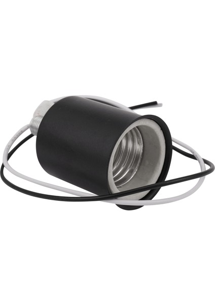 4x E27 Seramik Vidalı Taban Yuvarlak LED Ampul Lamba Soket Tutucu Adaptörü Metal Lamba Tutucu Telli Siyah (Yurt Dışından) indirimleri