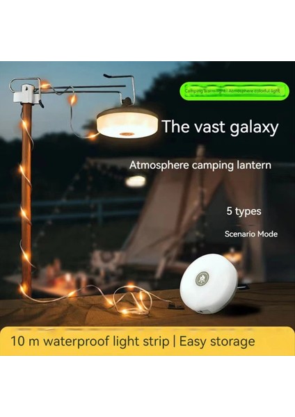 LED Kamp Lambası Şerit Atmosfer 10M Su Geçirmez Geri Dönüştürülebilir Hafif Kemer Açık Bahçe Dekorasyon Lambası Çadır Odası Için (Yurt Dışından) modelleri