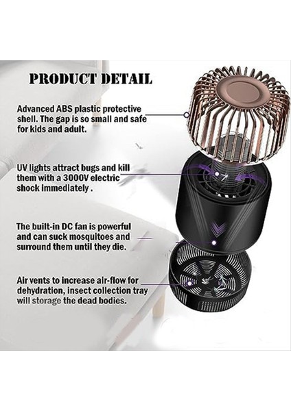 Bug Zapper Güçlü Sivrisinek Tuzağı Mor Işıklar ile Fly Zapper Kapalı Ev Bahçe Veranda Siyahı (Yurt Dışından) fırsatları