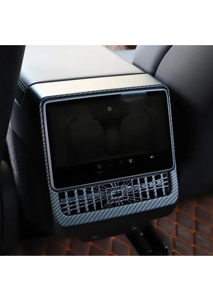 Tesla Model Y Juniper Için Uyumlu Arka Ekran ve Havalandırma Koruma Kaplaması Karbon Desen fiyatları