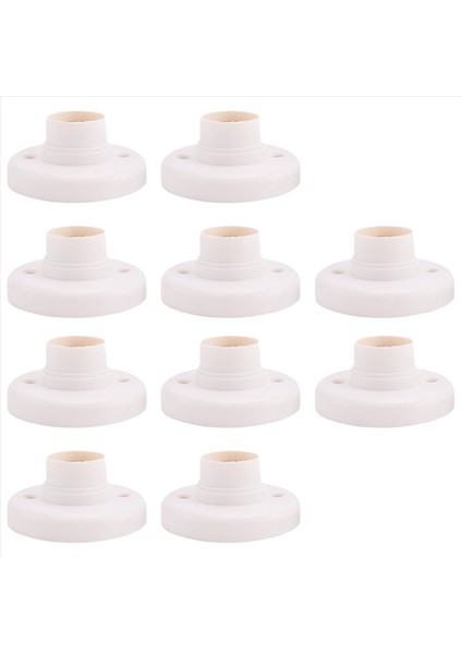 10PCS E27 Plastik Vidalı Lamba Tutucu Yuvarlak Lamba Tutucu Ampul Soket Tutucu Adaptörü (Yurt Dışından) fiyatları