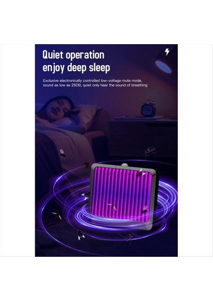 Yapışkan Sivrisinek Söndürücü Ev Sivrisinek Lambası Çok Fonksiyonlu Yapışkan Tuzak Sivrisinek Lambası Eu Fiş Beyaz (Yurt Dışından)