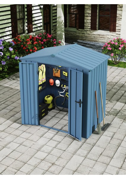 Garden&Outdoor Metal Bahçe Depolama Kulübesi Mavi