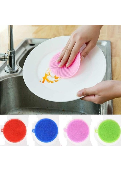 Optana Silikon Bulaşık Süngeri Çok Amaçlı Temizlik 2 Li Sebze Meyve Yıka modelleri