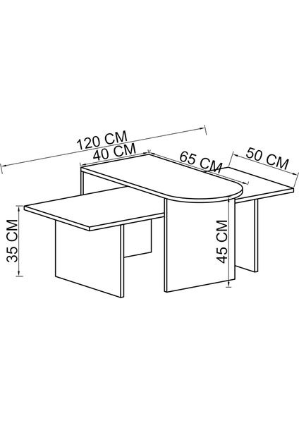 Terni Çok Amaçlı Oval Orta Sehpa Bohem Traverten 120 fırsatları