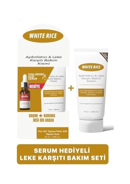 White Rice Aydınlatıcı & Leke Karşıtı Bakım Kremi Bakım ve Koruma Ikisi Bir Arada Özel Paket fiyatları