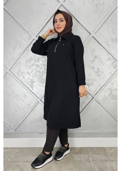 Kadın Fermuarlı Bağcıklı Tesettür Tunik fiyatları