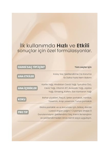 Matsu Professional Shape 9, Duruluanmayan Şekillendirici Bakım Kremi, 250 ml modelleri