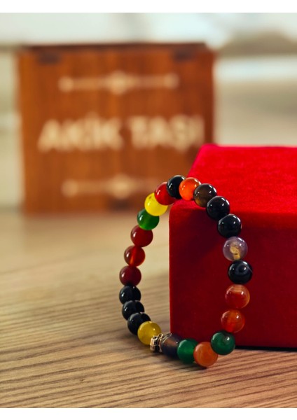 Doğaltaş Bileklik Akik Taşı, Hematit Taşı, Lav Taşı, Şifa Kaynağı Doğaltaş Bileklik fırsatları