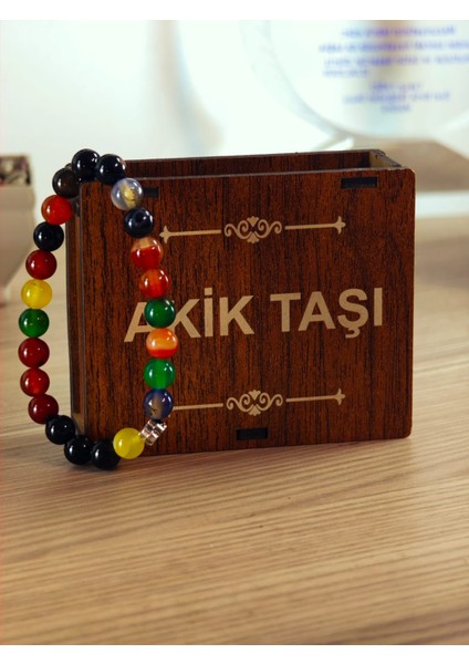 Doğaltaş Bileklik Akik Taşı, Hematit Taşı, Lav Taşı, Şifa Kaynağı Doğaltaş Bileklik