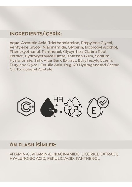 Cúre De La - Vitamin C Serum - Vitamin E & Hyalüronik Asit fiyatları
