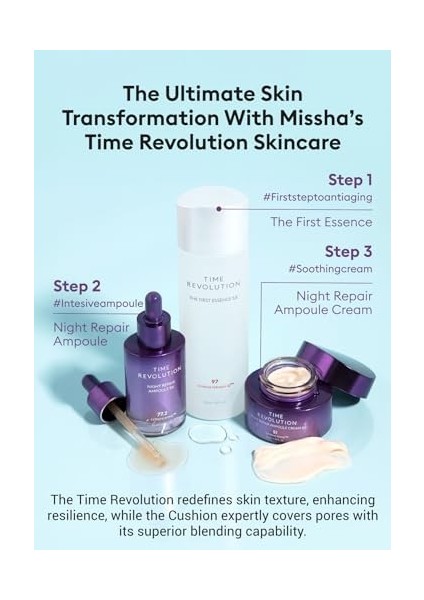 Mıssha Yoğun Kapatıcı, Nemli ve Parlak Bitişli Cushion Glow Layering Fit Cushion NO21 Vanilla SPF50+/PA++++ fiyatları