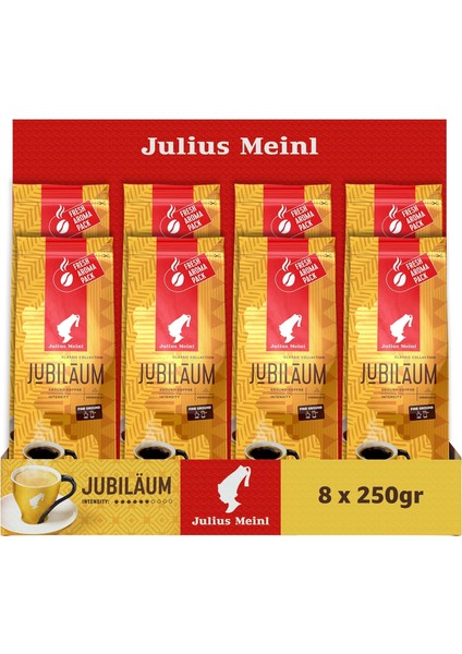 Julius Meinl Jubilaum Öğütülmüş Filtre Kahve, 220 Gram x 8 Adet