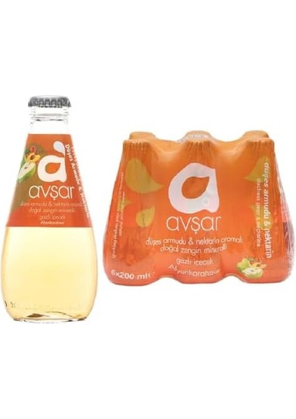 Avşar 200 ml 6lı Düşes Armudu & Nektarin Aromalı Maden Suyu