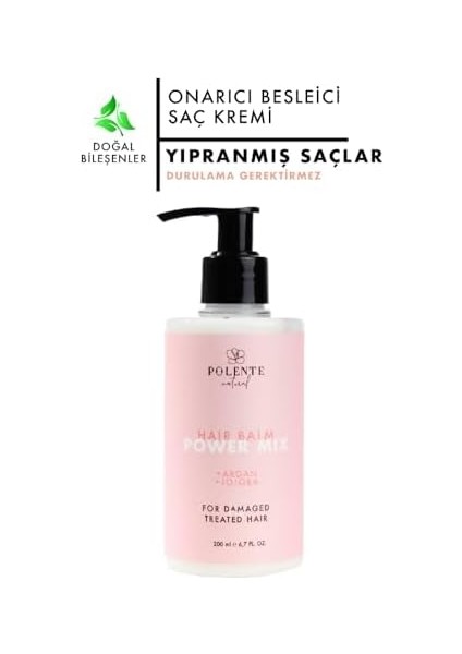 Polente Natural - Onarıcı-Besleyici Saç Kremi/yıpranmış - Işlem Görmüş Saçlar (200 Ml)