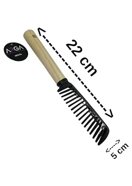 Açma Tarak Ahşap Tutamaç Siyah Başlık