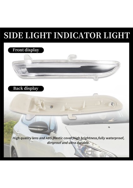 Peugeot 208 2008 2012-2017 1607512580 Için Araba Kapı Kanadı Dikiz Ayna Dönüş Sinyali Göstergesi Işık Lens Kapağı (Yurt Dışından) indirimleri
