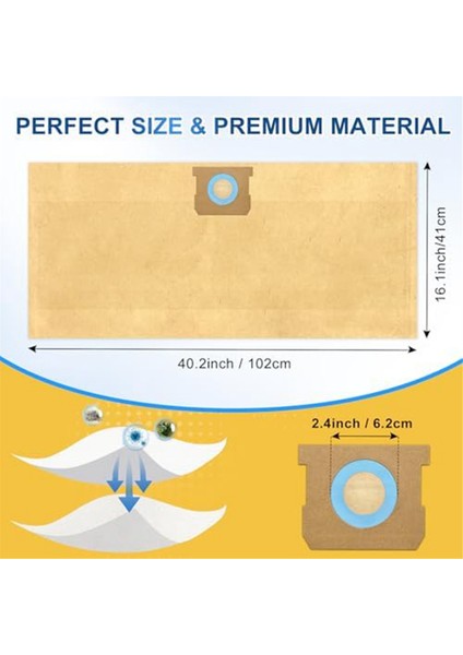 DXVA19-4102 Dewalt 12-16 Galon Islak/kuru Vakum, Tek Kullanımlık Toz Filtre Torbası, DXV12P DXV14P DXV16P DXV16PA Için Vakum Torbası (Yurt Dışından) indirimleri