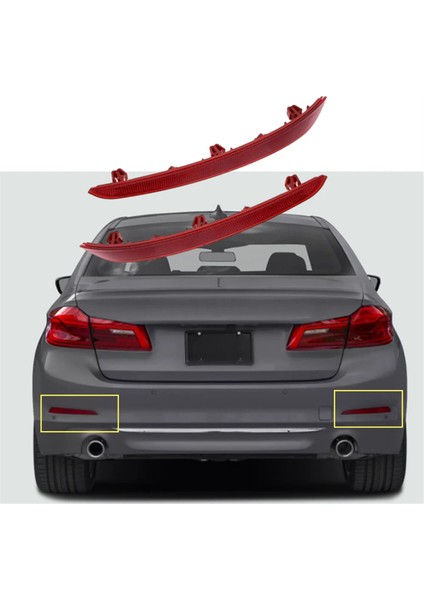 Arka Tampon Trim Reflektör Şeridi Yansıtıcı Kapak 6314738765 63147388766 Bmw 530I 2017-2020 (Yurt Dışından) fırsatları