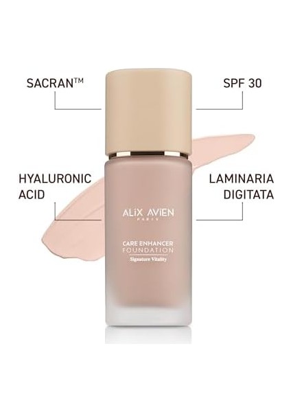 Alix Avien Kırışıklık Karşıtı Nemlendirici SPF30 Parlak Bitişli Fondöten Care Enhancer 820 Burnt Almond fiyatları
