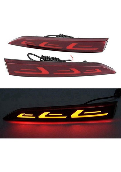 1paır Araç LED Arka Tampon Reflektör Uyarı Fren Lambası Arka Lamba Park Sis Lambası Hyundai Solaris Accent 2017-2019 (Yurt Dışından) modelleri
