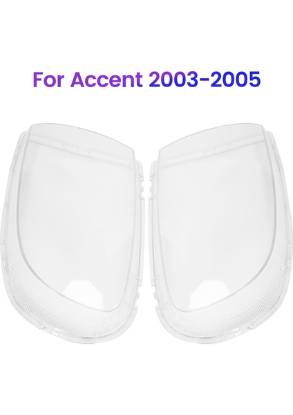 Hyundai Accent 2003-2005 Sol ve Sağ Araba Far Lens Kapağı Far Gölgesi Kabuk Otomatik Işık Kapak Çifti (Yurt Dışından) fiyatları