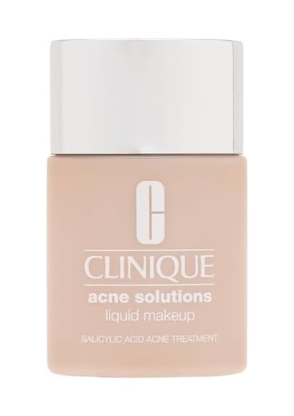 Clinique Akne Çözümleri Salisilik Asit Içeren Likit Fondöten | Kuru Karma ve Yağlı Cilt Tipleri Için | Orta Kapatıcılık, Doğal Mat Görünüm