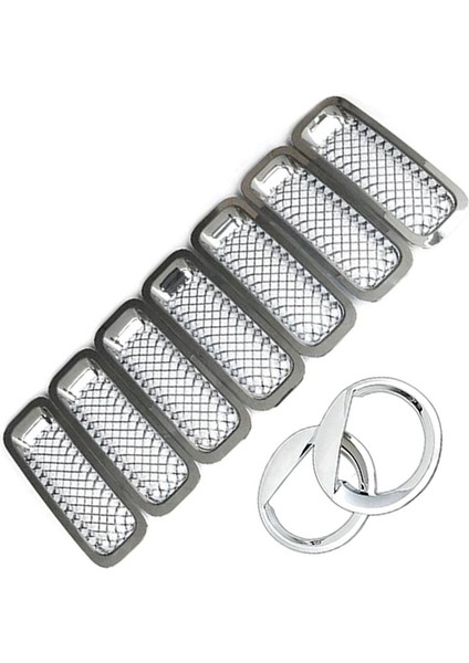 9pcs Ön Izgara Örgü Döşeme+Kafa Işık Kapağı Süslemeleri Jeep Patriot Için 2011-2017 (Yurt Dışından) indirimleri