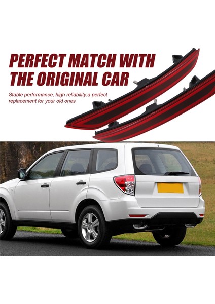 1 Çift LED Arka Tampon Reflektör Kuyruk Freni Sinyali Işık Lambası Subaru Forester 08-16 (Yurt Dışından) indirimleri