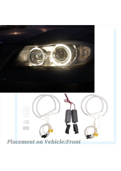 4x Ccfl Angel Göz Halo LED Yüzük Bmw E46 3 Serisi Için Projektör Olmayan (Yurt Dışından) fırsatları
