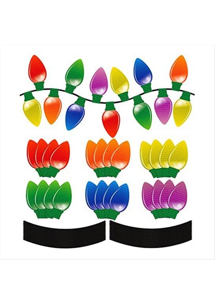 Noel Araç Yansıtıcı Ampul Mıknatıs Dekorasyonu, Garaj Posta Kutusu Mıknatıs Çıkışı Noel Eğlence Dekorasyonu (Yurt Dışından)