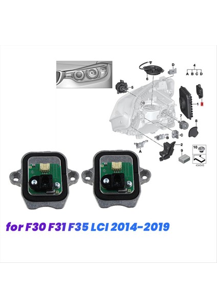 2pcs 63117419615 Bmw Için Küçük LED Modül Işık Kaynağı F30 F31 F31 F35 Lcı 2014-2019 Angel Eye Drl Çalışma Işık Modülü (Yurt Dışından) modelleri