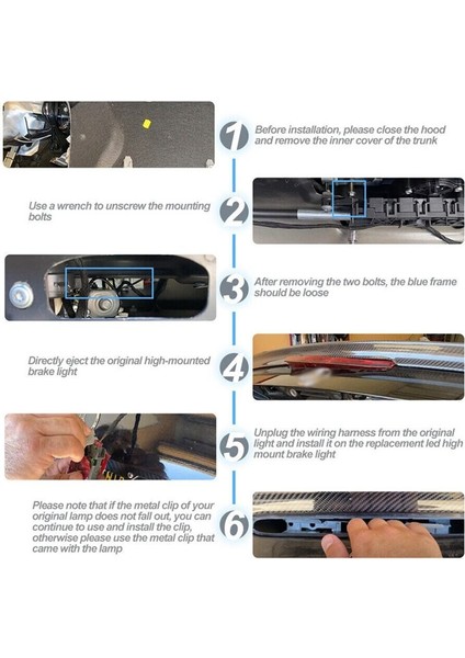 Üçüncü LED Fren Işığı Durdurma Lambası Benz Sl R230 2001-2012 SL500 SL600 SL63 2308200056 2308200656 2308200856 (Yurt Dışından) fiyatları