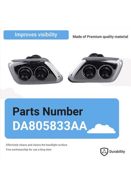2pcs Kafa Işık Lambası Ön Cam Rondelası Nozullar Jet DA805833AA Chrysler Için Uygun 300 C 2005 2006 2007 (Yurt Dışından) fırsatları