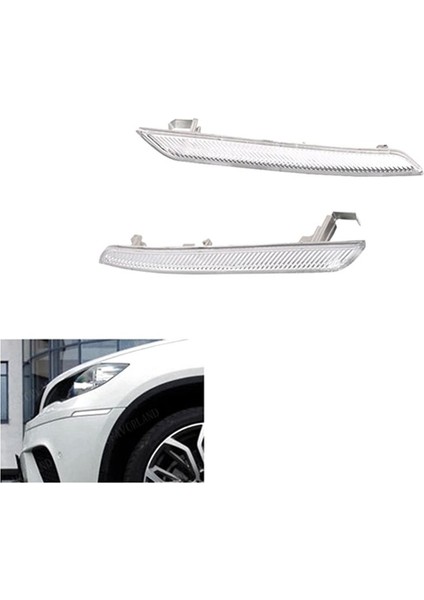 Sol 1 Çift Temiz Beyaz Yan Marker Reflektörü 63147187087 63147187088 Bmw X5 X6 E70 E71 2008- 2014 (Yurt Dışından) fiyatları