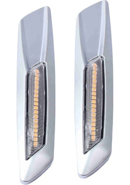 Gümüş Kaplama Araç Dinamik LED Yan Işaretçi Işık Dönüş Sinyali Bmw 5 Serisi F10 Sedan Pre-Lcı 2011-2013 (Yurt Dışından)
