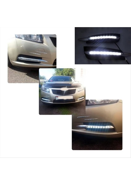 2pcs/set 3 Renk Işığı LED Chevrolet Cruze Için Gündüz Koşu Işığı 2009-2013 (Yurt Dışından) fiyatları