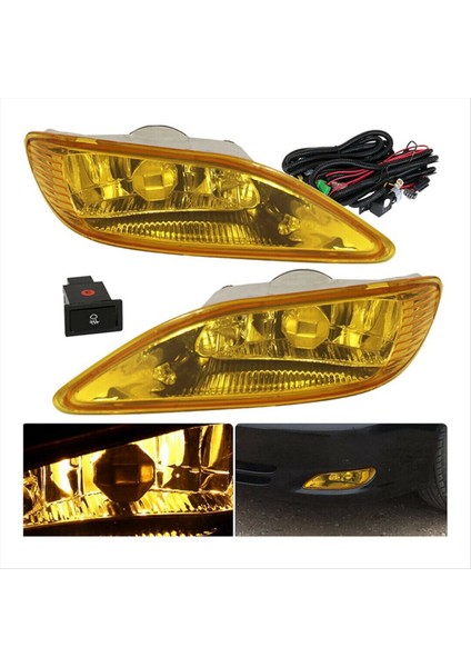 Toyota Için Halojen Ampul Kablo Demeti ile Amber Lens Ön Sis Fark Lambalar Montajı 81220-AA011 81210-AA011 (Yurt Dışından) fırsatları