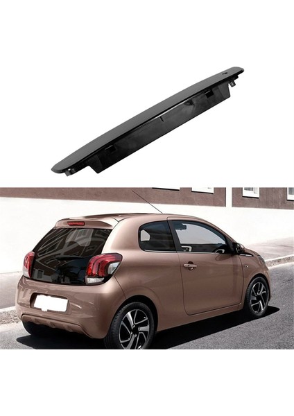 Araba Üçüncü Fren Lambası Yüksek Montajlı Fren Işığı Uyarı Işığı B000878980 Peugeot 108 Citroen C1 2014-2019 Siyah (Yurt Dışından) modelleri