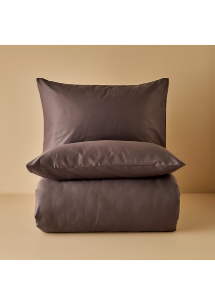 %100 Pamuk Saten Supreme Tek Kişilik Nevresim Seti Antrasit (160X220 Cm) fırsatları