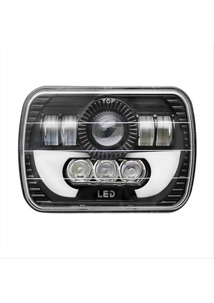 7 Inç Kare Gündüz Çalışan Hafif Araba Ön Far Drl Yüksek Düşük Kirişli Taşkın Spotları LED Wrangler Için Iş Işığı (Yurt Dışından)