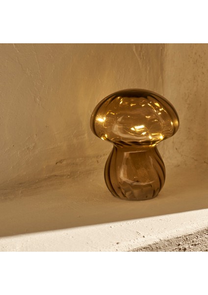 Mushroom Ledli Aydınlatma Amber (14X14X15 Cm)