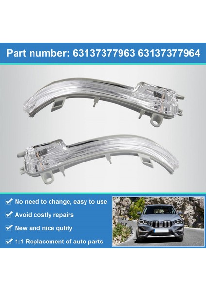 1paır Dikiz Aynası Işığı 63137377963 63137377964 Bmw X2 F39 X1 F49 16-21 Yan Kapı Ayna Turn Gösterge Lambası (Yurt Dışından) modelleri