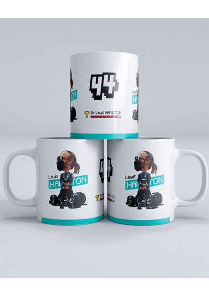 Lewis Hamilton Pixel Art Kupa Bardak